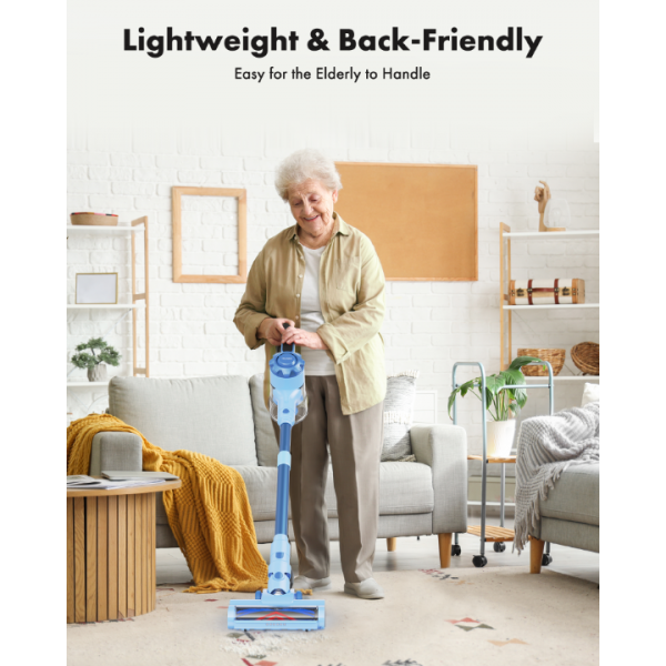 Trucozie 8-in-1 Lightweight Stick Vacuum with 45mins Runtime (Blue)