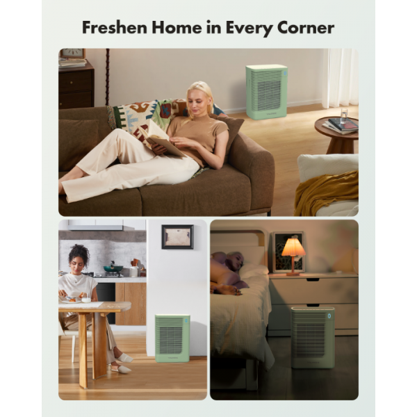 Air Purifier for Home Large Room Bedroom Up to 1937 Ft2 in 1 Hr (Green)