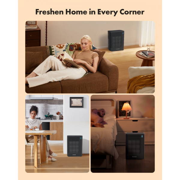 Air Purifier for Home Large Room Bedroom Up to 1937 Ft2 in 1 Hr (Black)