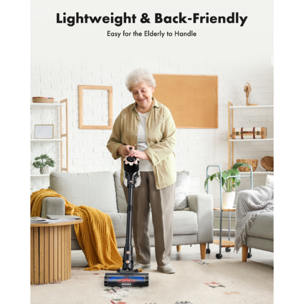 Trucozie 8-in-1 Lightweight Stick Vacuum with 45mins Runtime (Black)