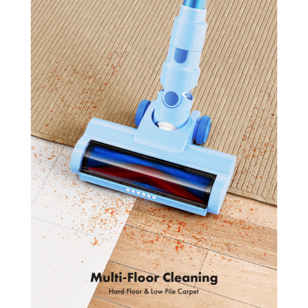 Trucozie 8-in-1 Lightweight Stick Vacuum with 45mins Runtime (Blue)